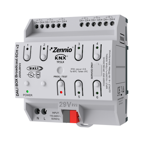 Zennio DALI BOX Broadcast 6CH v2