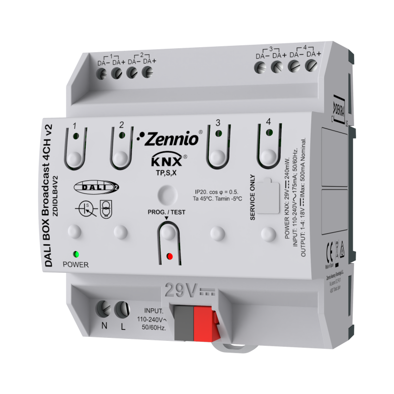 Zennio DALI BOX Broadcast 4CH v2