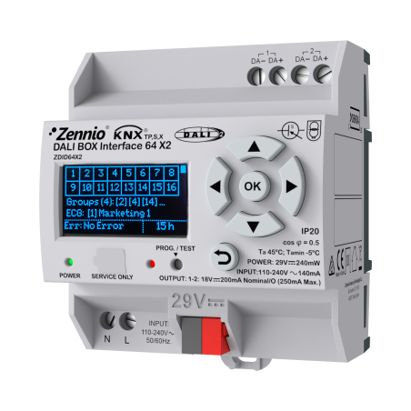 Zennio DALI BOX Interface 64 X2