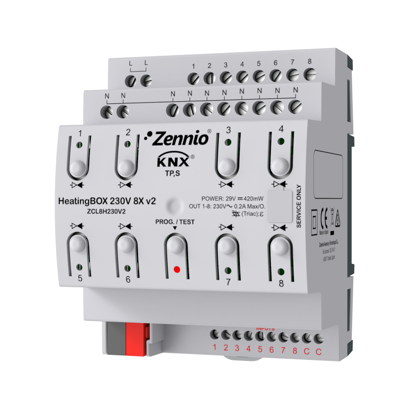 Zennio HeatingBOX 230V 8X v2