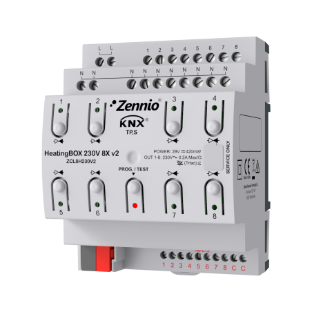 Zennio HeatingBOX 230V 8X v2