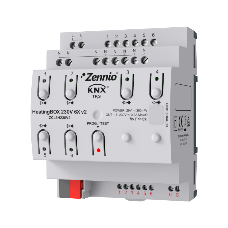 Zennio HeatingBOX 230V 6X v2