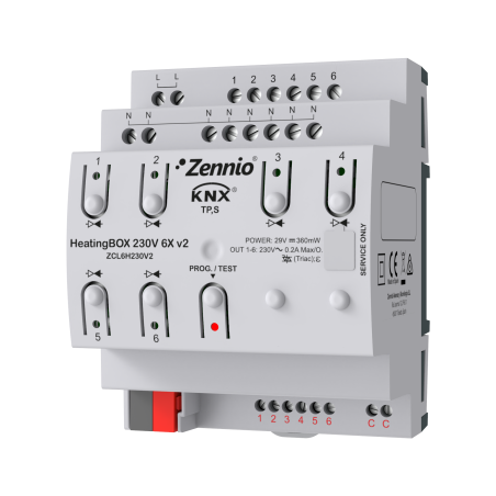 Zennio HeatingBOX 230V 6X v2